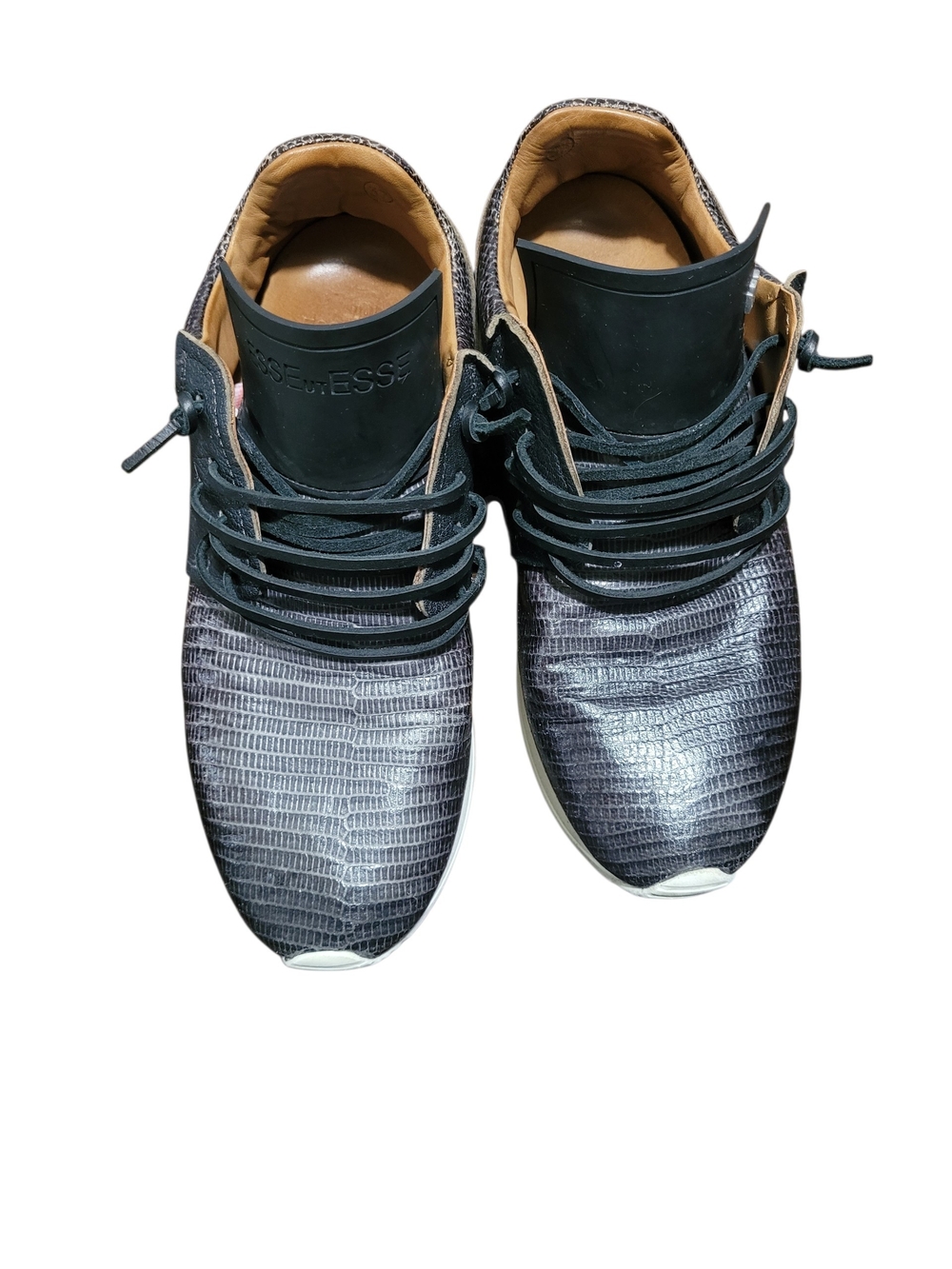 ESSEutESSE Fringe Python Leather Sneaker